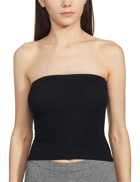 Buy Fabme Womens Strapless Tube Top Cs029 Black At