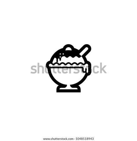 Shaved Ice Icon Ice Cream Illustration Stock Vector Royalty Free