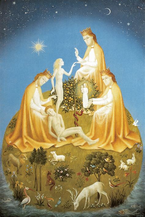 The Holy Trinity In The Creation Of Eve By Bradi Barth Religious Artwork Religious Pictures