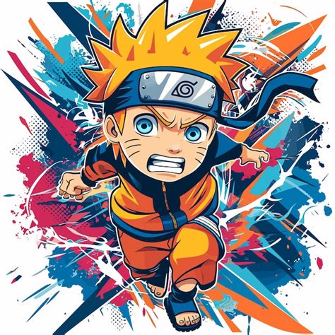 Ilustración Vectorial De Niño Naruto Vector Premium