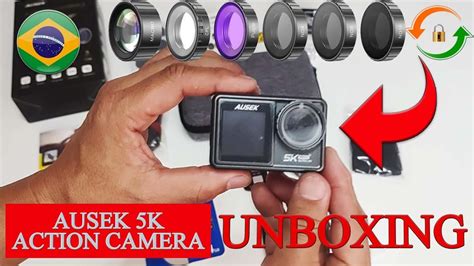 Ausek K Action Camera Unboxing E Testes Grava O Em K Fps Youtube