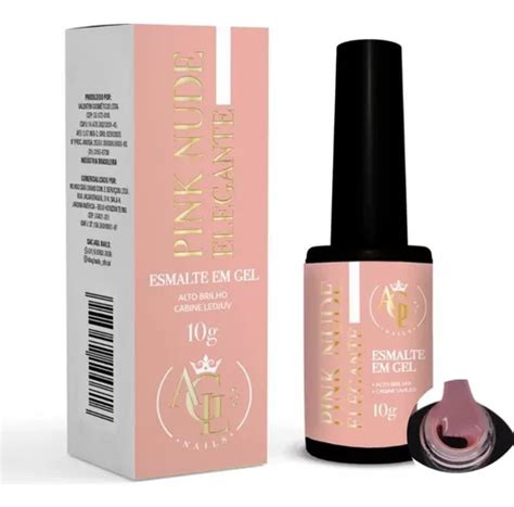 Esmalte Em Gel Pink Nude Elegante Agl Mercadolivre