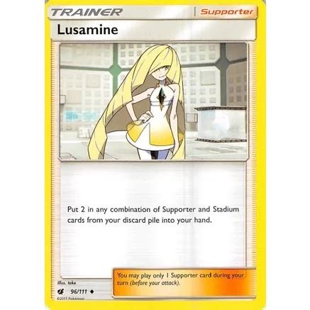 Pokemon Tcg Lusamine Crimson Invasion Uncommon Trainer Shopee