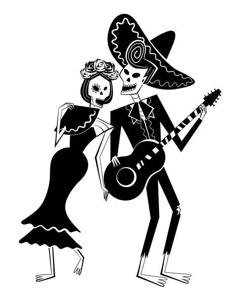 Day Of The Dead Skeletons Dia De Los Muertos Skeleton Couple