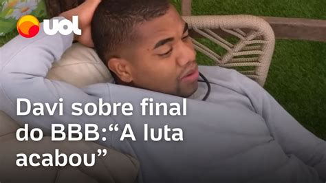 Davi Sobre Ser Primeiro Finalista Do Bbb A Luta J Acabou Agora