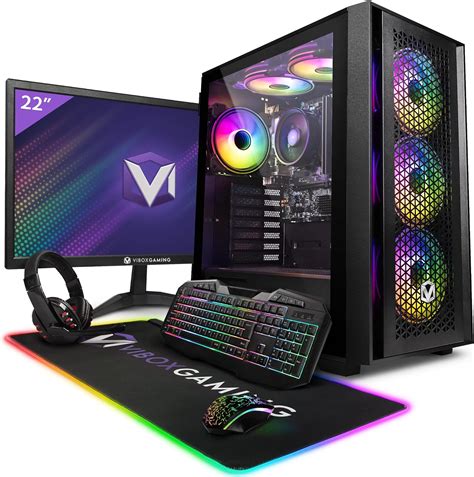 Vibox VI-42 Gaming PC - 21.5" Monitor Bundle - AMD Ryzen 3200GE Processor - Radeon Vega Graphics ...