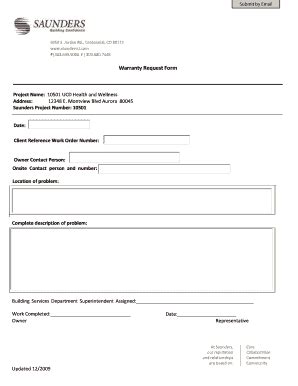 Fillable Online Ucdenver Warranty Request Form Pdf Fax Email Print