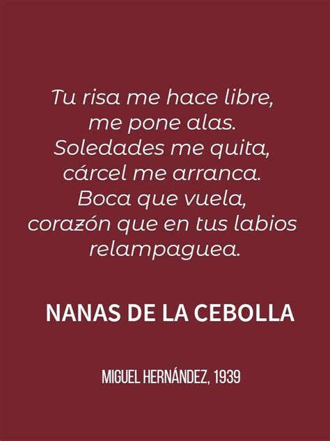 Nanas De La Cebolla” Miguel Hernandez Poemas Miguel Hernandez