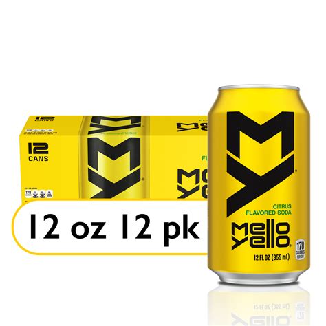 Mello Yello Citrus Soda Pop 12 Fl Oz 12 Pack Cans Walmart