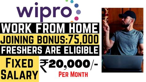 Wipro Work From Home Job Joining Bonus Wipro Off Campus