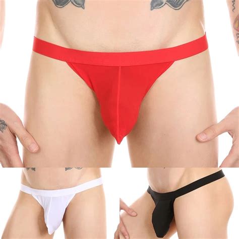 Hommes Sexy G String Bikini Slip Culotte Dos Nu String Suspensoir Sous V Tement Eur