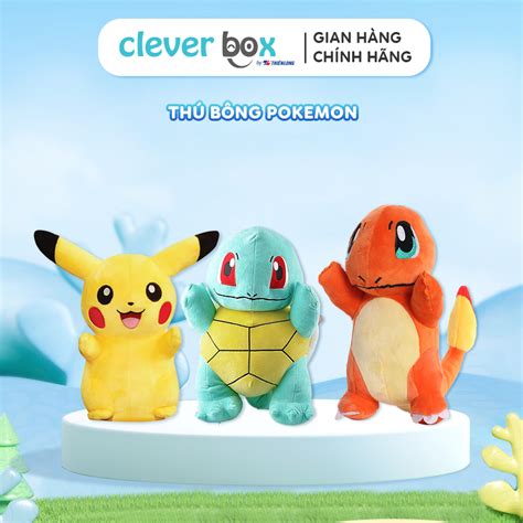 Thú Bông Pikachu 19 40cm Gấu Bông Pikachu Nằm Hoạt Hình Pokemon Mềm