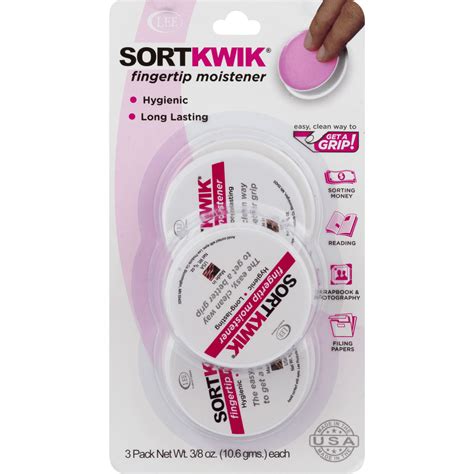 Sortkwik Fingertip Moistener 3/8 oz. 3 Pack - Walmart.com