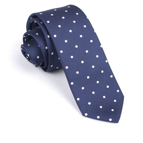 Navy Blue With White Polka Dots Skinny Tie Mens Ties Australia Otaa