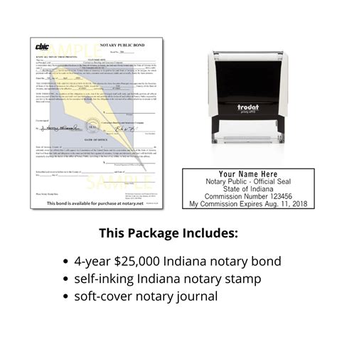 Indiana Notary Supplies Package