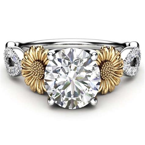 The 30 Best Sunflower Engagement Rings Of 2021