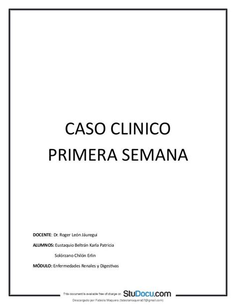 Caso Clinico Insuficiencia Renal Cronica Pdf