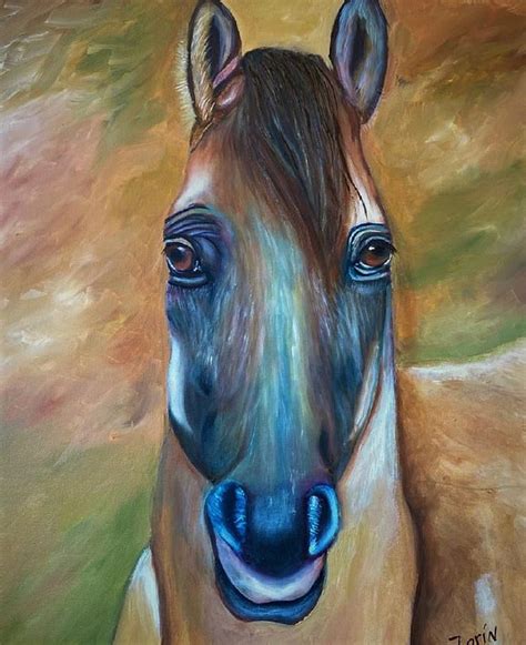 Smart Horse Painting By Zoraida Cortes Fine Art America