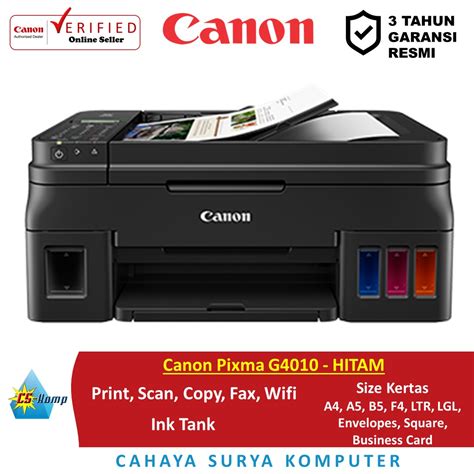 Canon Pixma G Printer Inktank Print Scan Copy Fax Wifi Lazada