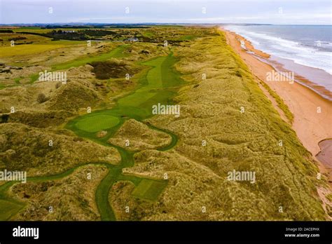 Aerial view of Trump International Golf Links golf course at Belmedie ...