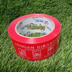 Jual Lakban Fragile Merah Mm X Yard Solasi Jangan Dibanting Inch