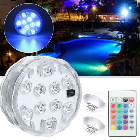 Waterproof Ip68 Submersible Rgb Led Underwater Light Remote Control