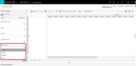 Generic Type Bookable Resource On Schedule Board In D Field Service