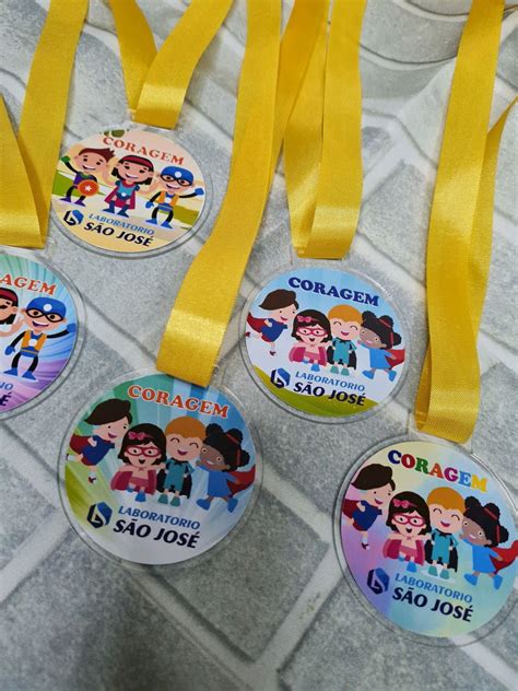 Medalhas de Acrílico Personalizadas 100 Unidades Elo7