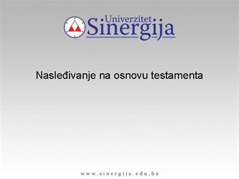 Nasleivanje Na Osnovu Testamenta Nasleivanje Na Osnovu Testamenta