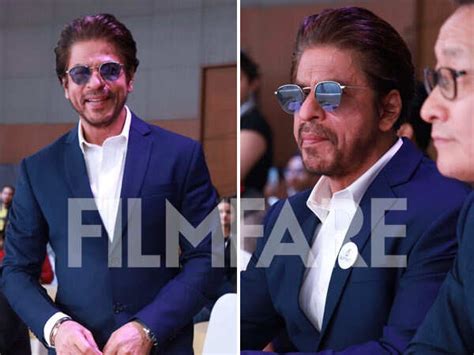 Shah Rukh Khan looks dapper in a blue suit at an event. See pics ...