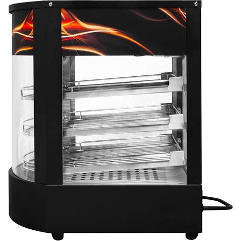 Commercial Countertop Glass Display Hot Food Warmer Heated Cabinet