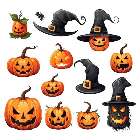 Halloween Objects Vector Set Halloween Trick Or Treat Elements And