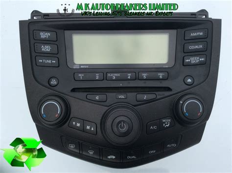 Honda Accord From 03 06 CD Player With Electronic Climate Control Unit