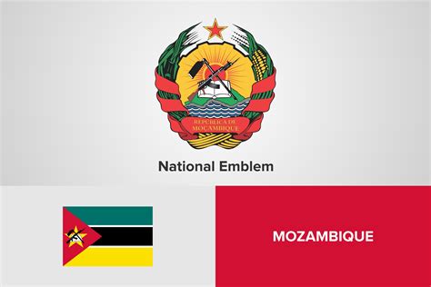 Mozambique National Emblem and Flag Graphic by shahsoft · Creative Fabrica