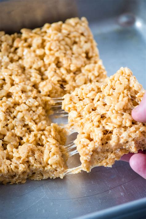 Soft And Chewy Peanut Butter Rice Krispie Treats Recipe Cart