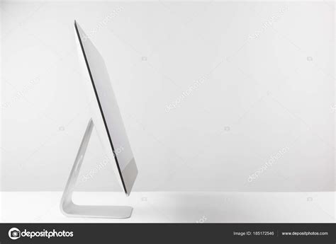 Side View Desktop Computer Monitor White ⬇ Stock Photo, Image by © AntonMatyukha #185172546