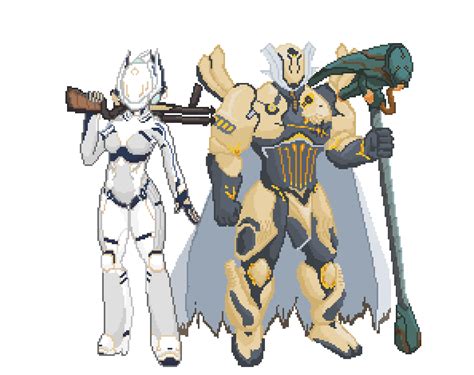 Pixel art of my Nova and Rhino - Fan Art - Warframe Forums