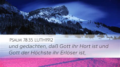 Psalm 78 35 LUTH1912 Desktop Wallpaper und gedachten daß Gott ihr