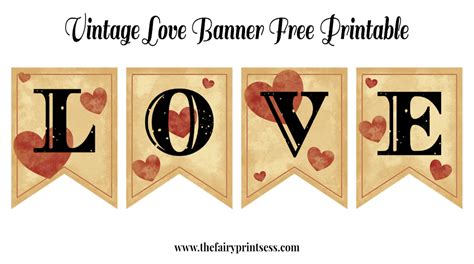 Printable Love Banner