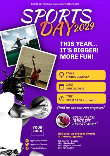 Sports Day Flyer Templates To Edit Online