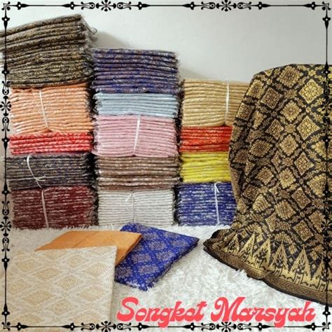 stock sampin songket ready  sew adult side wedding fiance raya