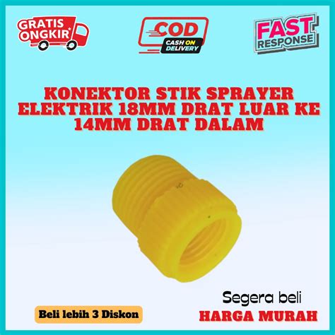 Jual Konektor Stik Sprayer Elektrik Mm Drat Luar Ke Mm Drat Dalam