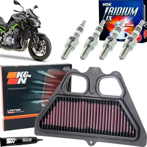 Kit Filtro Ar K n Vela Iridium Ngk Kawasaki Z900 2018 À 2022