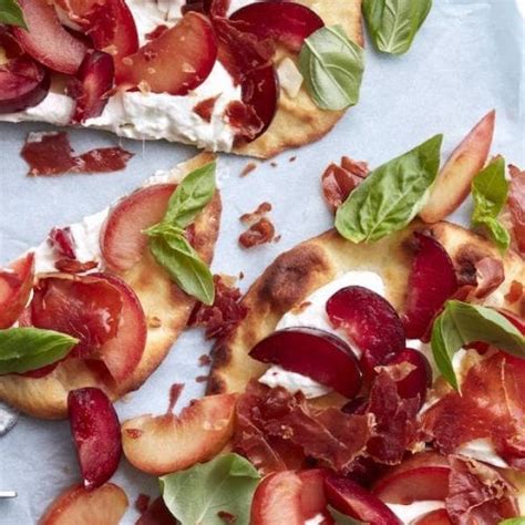 Crispy Prosciutto Plum And Burrata Flatbread What S Gaby Cooking