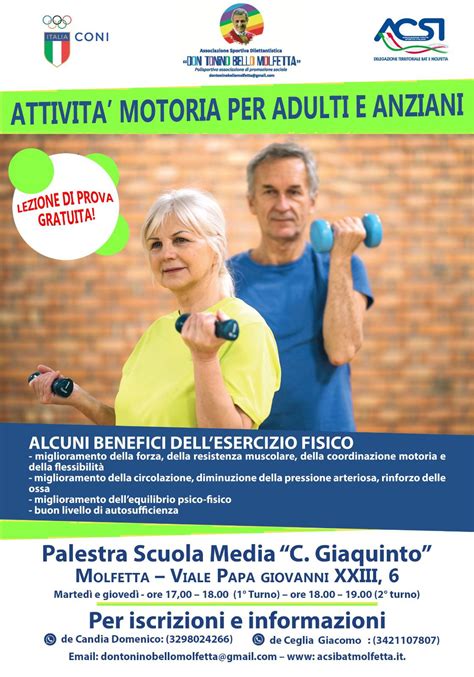 Corso di attività motoria per adulti e anziani ACSI Bat Molfetta