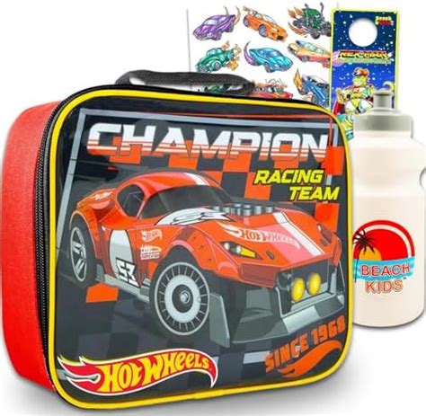 Amazon Game Party Hot Wheels Bundle Lunch Box Set Pc Hot Wheels Lunch Box With Stickers