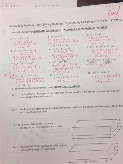 Unit 4 Solving Quadratic Equations Answer Key Gina Wilson Tessshebaylo