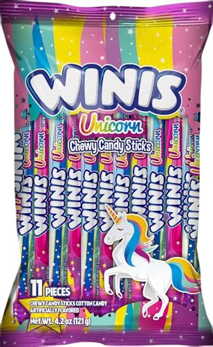 Chewy Candy Sticks Winis Unicorn Cotton Candy Flavored Sharing