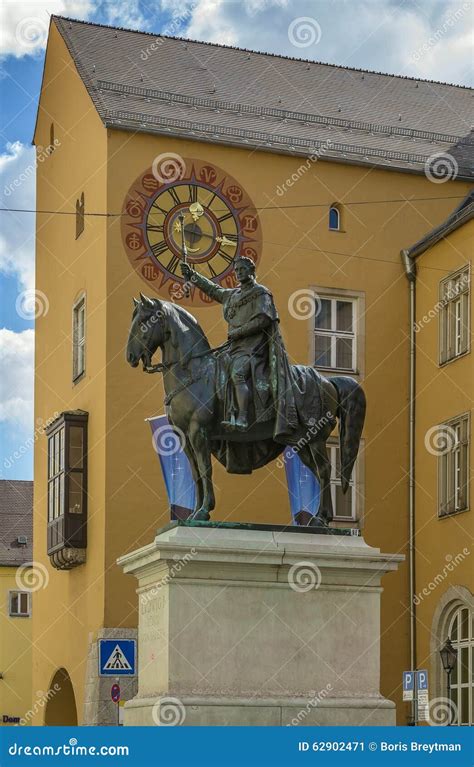 Rey Ludwig I Regensburg Alemania De La Estatua Imagen De Archivo