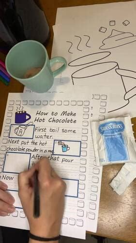 How To Make Hot Chocolate Transitional Words And Sequencing Writing Activity